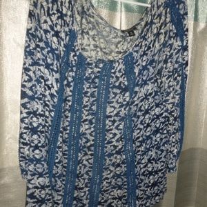 Lucky Brand boho oversized Top LARGE